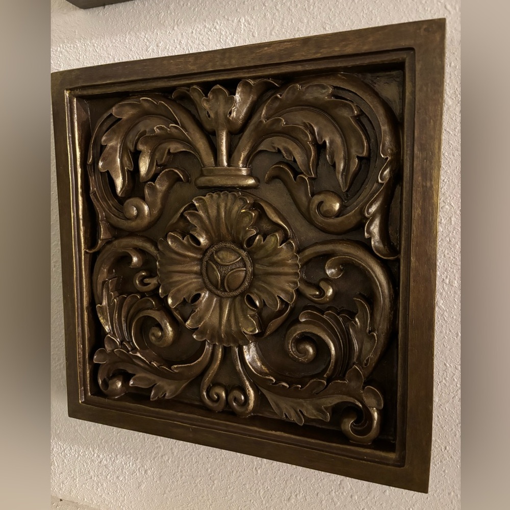 Vintage resin wall tiles, art, wall hanging
